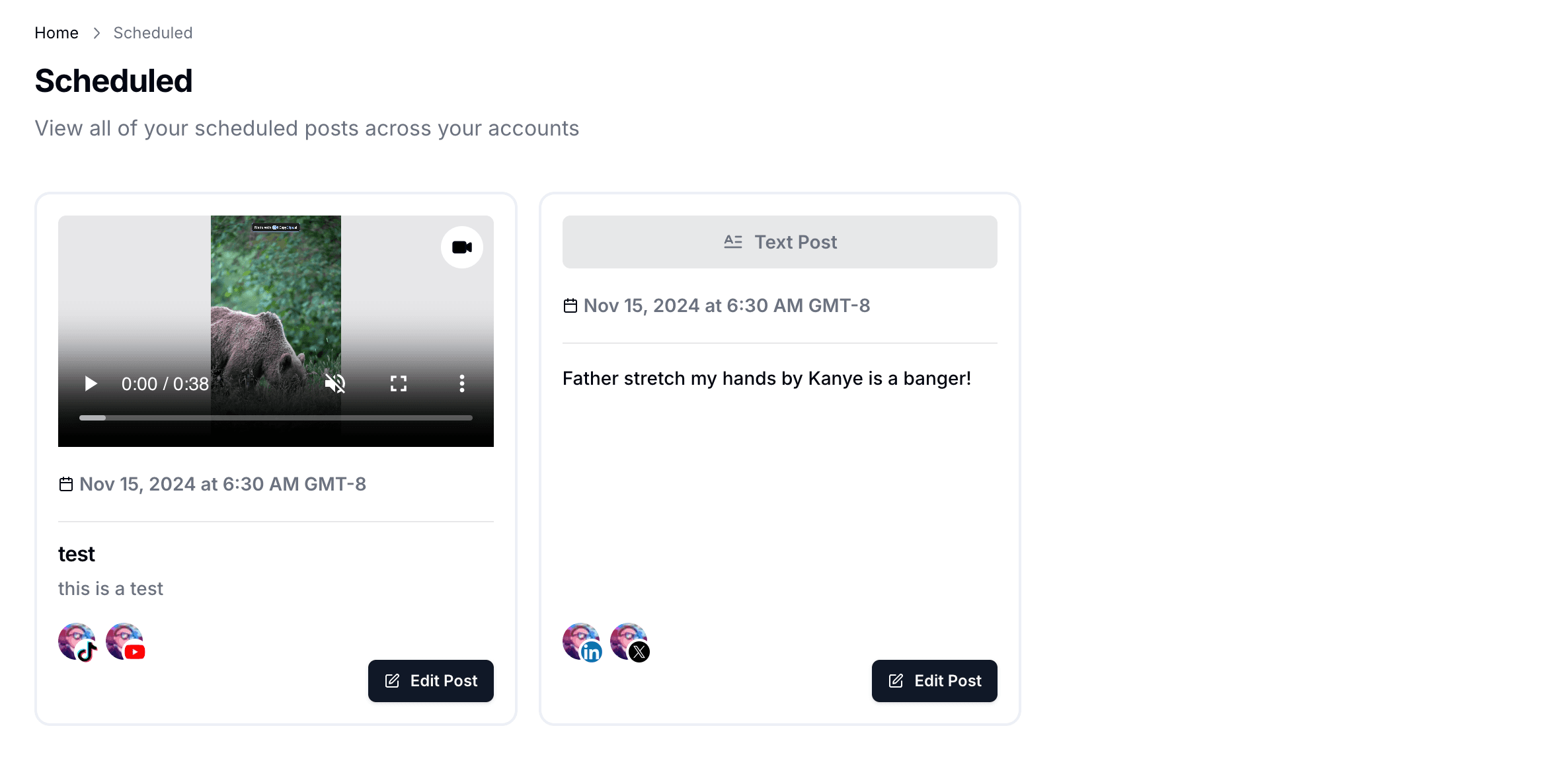 Manage Posts